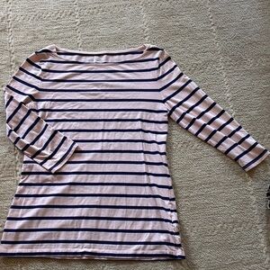 Merona Pink Fitted 3/4 Sleeve T-Shirt